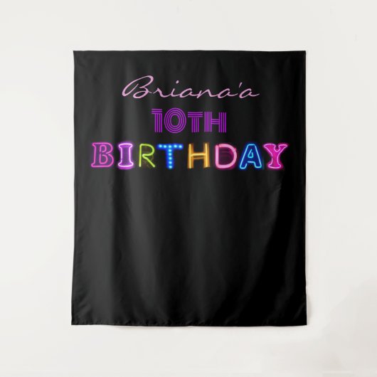 誕生日パーティ名フォト営業案件の背景 タペストリー (正面)