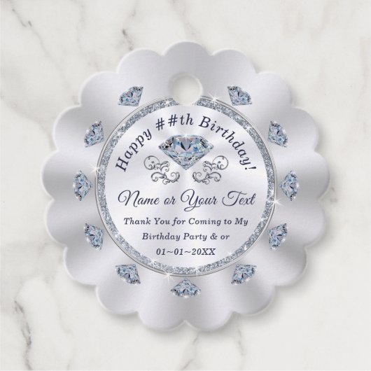 誕生日パーティ来ーのラベルに感謝 フェイバータグ (正面)