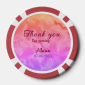 誕生日パーティ来ーの名前の追加日に感謝 ポーカーチップ (裏面)