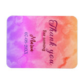 誕生日パーティ来ーの名前の追加日に感謝 マグネット (横)