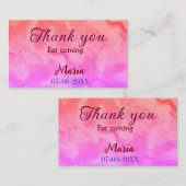 誕生日パーティ来ーの名前の追加日に感謝 名刺 (正面/裏面)