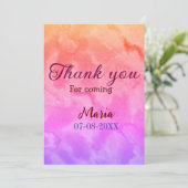 誕生日パーティ来ーの名前の追加日に感謝 招待状 (スタンド正面)