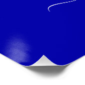 誕生日パーティ王室のーの青い滴の写真名 ポスター (コーナー)