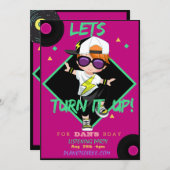 誕生日パーティ違うーの招待カードを表示する 招待状 (正面/裏面)