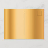 誕生日パーティ金ゴールドの日付の変更 ポストカード (裏面)