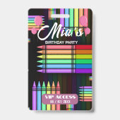 誕生日パーティVIPアクセスバッジ バッジ (裏面)