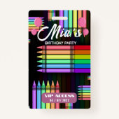 誕生日パーティVIPアクセスバッジ バッジ (裏面)