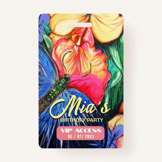 誕生日パーティVIPアクセスバッジ バッジ (裏面)