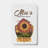 誕生日パーティVIPアクセスバッジ バッジ (裏面)