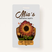 誕生日パーティVIPアクセスバッジ バッジ (裏面)