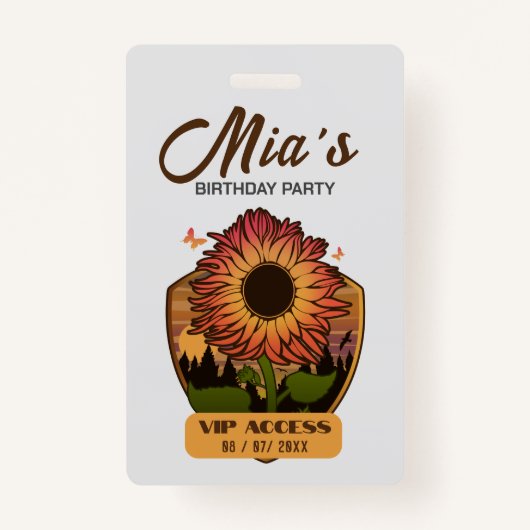 誕生日パーティVIPアクセスバッジ バッジ (裏面)