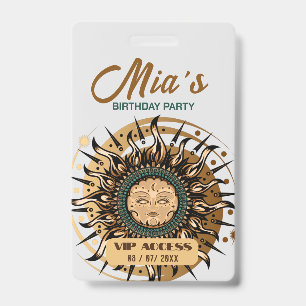 誕生日パーティVIPアクセスバッジ バッジ