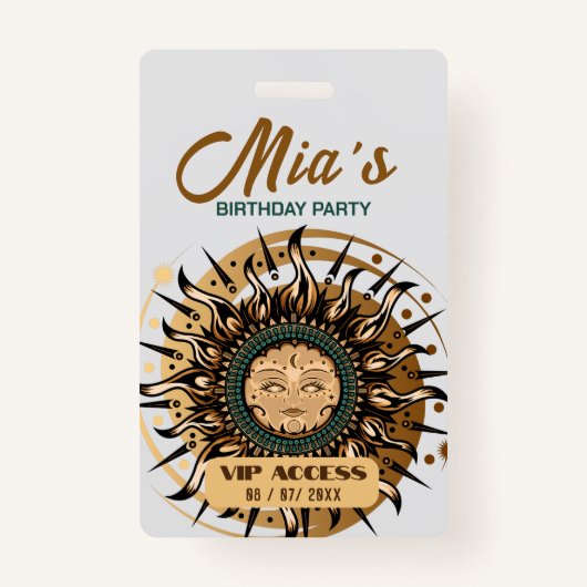 誕生日パーティVIPアクセスバッジ バッジ (正面)