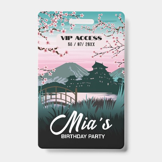 誕生日パーティVIPアクセスバッジ バッジ (正面)