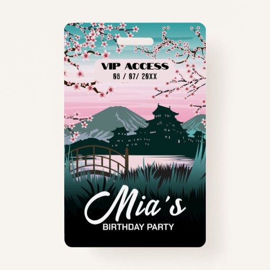 誕生日パーティVIPアクセスバッジ バッジ (正面)