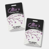 誕生日パーティVIPアクセスバッジ バッジ (正面＆裏面)