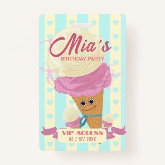 誕生日パーティVIPアクセスバッジ バッジ (正面)