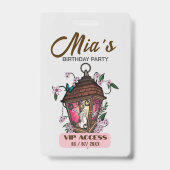 誕生日パーティVIPアクセスバッジ バッジ (裏面)