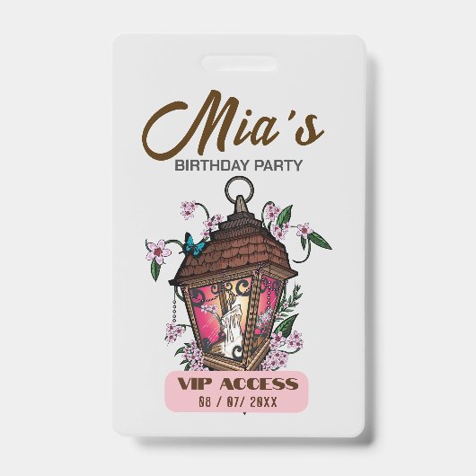 誕生日パーティVIPアクセスバッジ バッジ (正面)