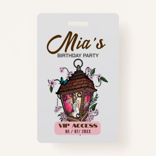 誕生日パーティVIPアクセスバッジ バッジ (正面)