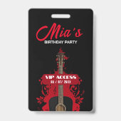 誕生日パーティVIPアクセスバッジ バッジ (裏面)