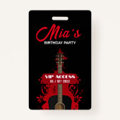 誕生日パーティVIPアクセスバッジ バッジ (正面)