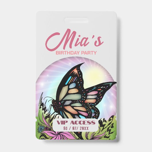 誕生日パーティVIPアクセスバッジ バッジ (正面)