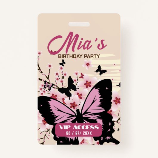 誕生日パーティVIPアクセスバッジ バッジ (正面)