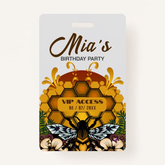 誕生日パーティVIPアクセスバッジ バッジ (正面)