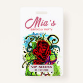 誕生日パーティVIPアクセスバッジ バッジ (正面)