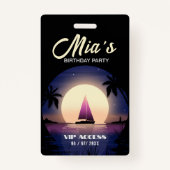 誕生日パーティVIPアクセスバッジ バッジ (正面)