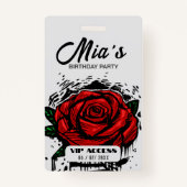 誕生日パーティVIPアクセスバッジ バッジ (裏面)