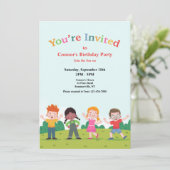 誕生日パーテ遊ィーの招待 招待状 (スタンド正面)