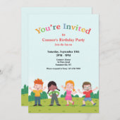 誕生日パーテ遊ィーの招待 招待状 (正面/裏面)