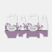 誕生日パープルアイリスと白黒水玉模様 フェイバーボックス (折り畳みなし)