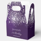 誕生日パープルシルバーグリッター名感謝していyou フェイバーボックス (オープン)