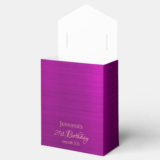 誕生日パープルピンクグリッタードリッ感謝していプス フェイバーボックス (オープン)