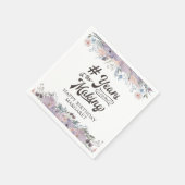 誕生日パープルフローラの作家年 スタンダードカクテルナプキン (角)