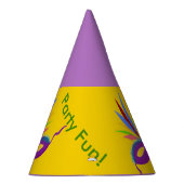 誕生日パープルマルディグラスマスク パーティーハット (右)