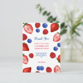 誕生日パ感謝していーティー台本、イチゴテーマ ポストカード (スタンド正面)