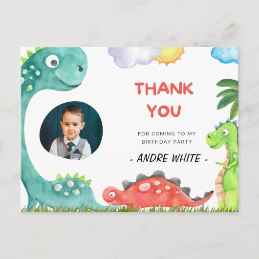 誕生日パ来ストカードありがとう 案内ポストカード (正面)