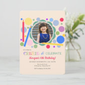 誕生日パ祝ーティーの作成と写真  招待状 (スタンド正面)