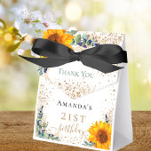 誕生日ヒマワリeucalyptusグリッター感謝していyou フェイバーボックス