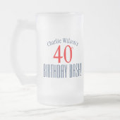 誕生日ビアマグ – 40th Birthday Bash! フロストグラスビールジョッキ (左)