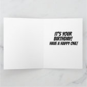 誕生日ビグフットおもしろいビッググリーティングカード カード (内部)