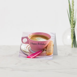 誕生日ビスコッティとコーヒー誕生日カード カード