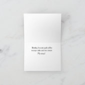 誕生日ビスコッティとコーヒー誕生日カード カード (内部)