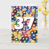 誕生日ビリヤード・ボール37誕生日 カード (黄色い花)