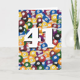 誕生日ビリヤード・ボール41誕生日 カード