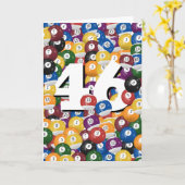 誕生日ビリヤード・ボール46誕生日 カード (黄色い花)